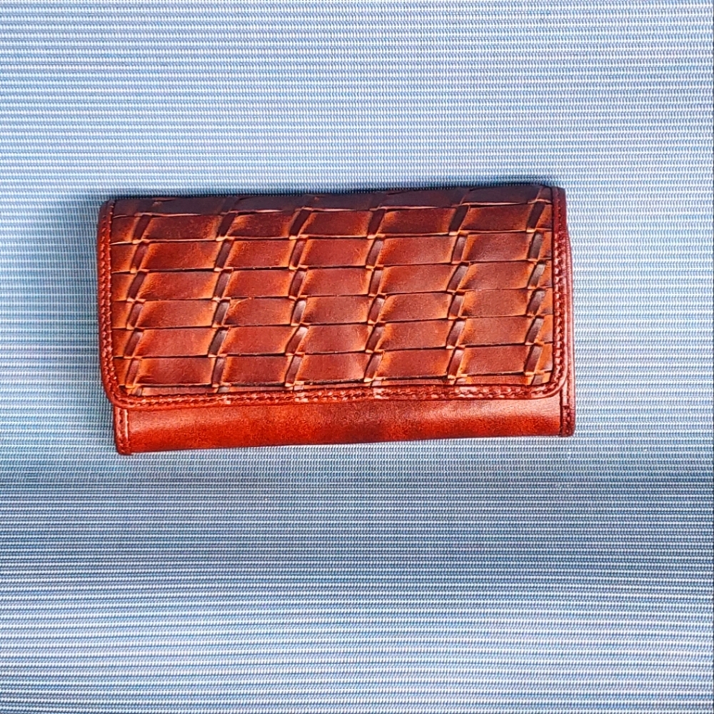 Patricia Nash Woven Leather Wallet